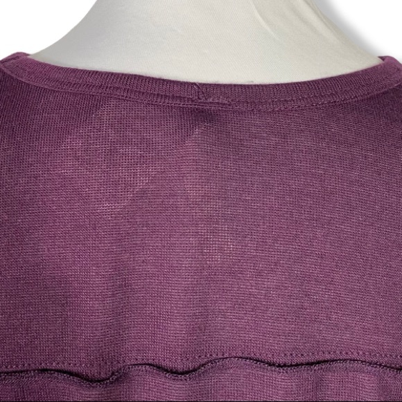 Purple Top, Exposed Seam Detail, Side Slit, Soft Fabric by Forgotten Grace  NWOT - Picture 8 of 15